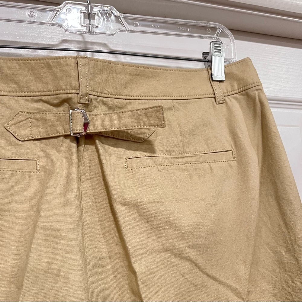New! J. Crew Full-length wide-leg trouser in cotton blend Tan Khaki Size 10 #L07 - Picture 8 of 13